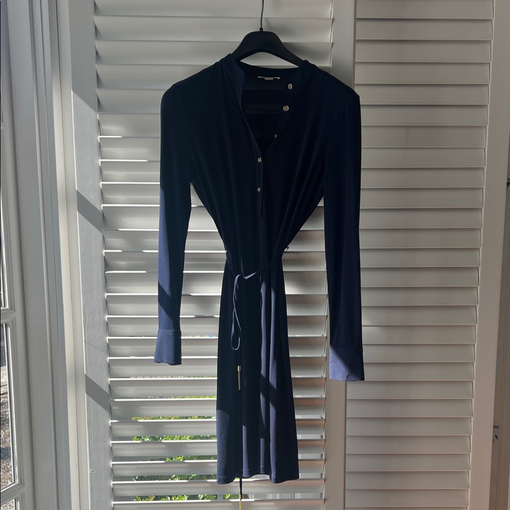 Calvin Klein Dark Blue Long Sleeve Dress